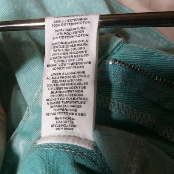 AVEC LES FILLES High Waist Retro Acid Wash Teal Green Pleated Wide Leg Jeans 24 - Picture 9 of 11